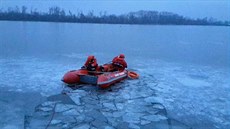 Hasiči zachraňovali z rybníků u Tovačova dvě srny, které se probořily v tenkém... Hasiči zachraňovali z rybníků u Tovačova dvě srny, které se probořily v tenkém...