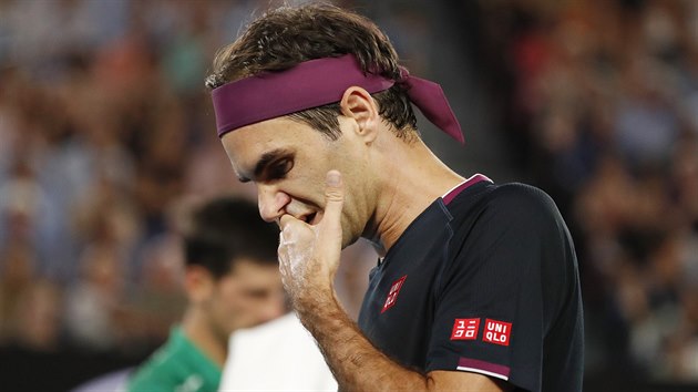 vcar Roger Federer bhem semifinle Australian Open.