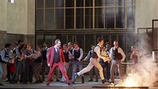 Scéna z Beethovenova Fidelia ve Vídeňské státní opeře Scéna z Beethovenova Fidelia ve Vídeňské státní opeře