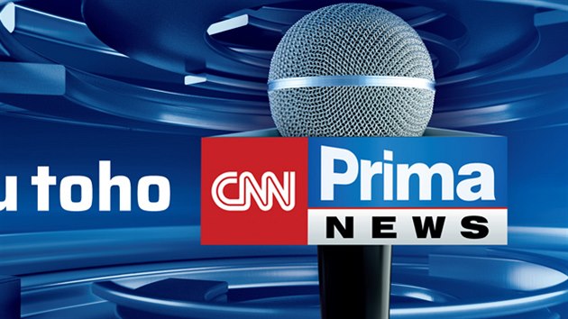 Marketingové kampani CNN Prima News vévodí velký mikrofon na modrém pozadí s... Marketingové kampani CNN Prima News vévodí velký mikrofon na modrém pozadí s...