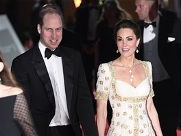 Princ William a vévodkyn Kate na udílení cen BAFTA (Londýn, 2. února 2020)