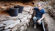 Ladislav Varadzin, vedoucí archeologického výzkumu na pražském Vyšehradě Ladislav Varadzin, vedoucí archeologického výzkumu na pražském Vyšehradě