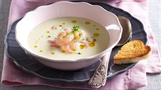 Polévka s krevetami a řeřichou Polévka s krevetami a řeřichou