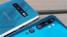 Samsung Galaxy S10 a Xiaomi Mi Note 10 Samsung Galaxy S10 a Xiaomi Mi Note 10
