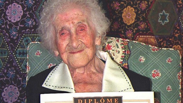 Jeanne Calmentov ve vku 120 let. (18.jna 1995)
