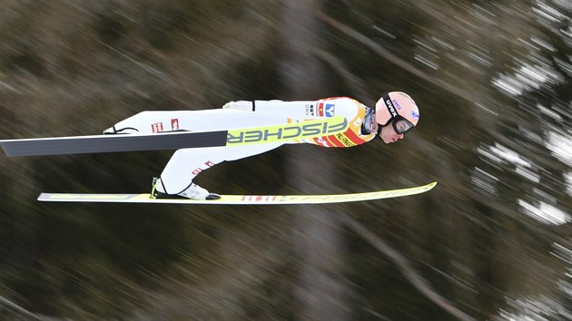 Rakousk skokan na lych Stefan Kraft v Bad Mitterndorfu