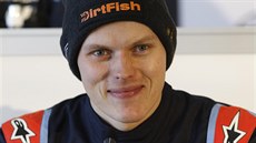 Ott Tänak na tiskové konferenci při Švédské rallye. Ott Tänak na tiskové konferenci při Švédské rallye.
