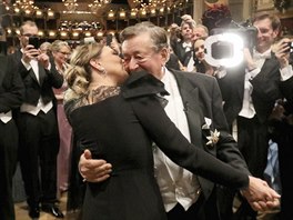 Richard Lugner a Ornella Muti na Plese v Opee (Víde, 20. února 2020)
