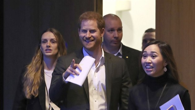 Princ Harry na jednom ze svch poslednch oficilnch vystoupen ped odchodem z krlovsk rodiny (Edinburgh, 26. nora 2020)