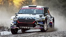 Posádka Filip Mareš - Jan Hloušek na trati Švédské rallye Posádka Filip Mareš - Jan Hloušek na trati Švédské rallye