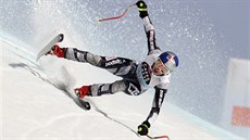 Ester Ledecká a její těžká chvilka ve sjezdu v Crans Montaně. Ester Ledecká a její těžká chvilka ve sjezdu v Crans Montaně.