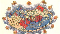Ptolemaiova mapa svta, která vidla Asii vtí, ne je.
