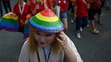 Účastnice duhového pochodu ve vientamské Hanoji Účastnice duhového pochodu ve vientamské Hanoji