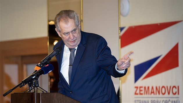 Prezident Milo Zeman dorazil na sjezd Strany prv oban Zemanovci, jejm je estnm pedsedou.