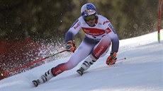 Francouzský lyžař Alexis Pinturault na trati obřího slalomu v Hinterstoderu. Francouzský lyžař Alexis Pinturault na trati obřího slalomu v Hinterstoderu.