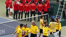 Ekvádorští tenisté slaví, Japonci polykají vyřazení v kvalifikaci Davis Cupu. Ekvádorští tenisté slaví, Japonci polykají vyřazení v kvalifikaci Davis Cupu.