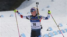 Markéta Davidová v závodu s hromadným startem v Novém Městě na Moravě. Markéta Davidová v závodu s hromadným startem v Novém Městě na Moravě.