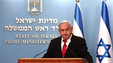 Izraelský premiér Benjamin Netanjahu oznamuje zavření restauračních a zábavních... Izraelský premiér Benjamin Netanjahu oznamuje zavření restauračních a zábavních...