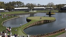 Green slavné poloostrovní sedmnácté jamky na hřišti Stadium Course v Ponte... Green slavné poloostrovní sedmnácté jamky na hřišti Stadium Course v Ponte...