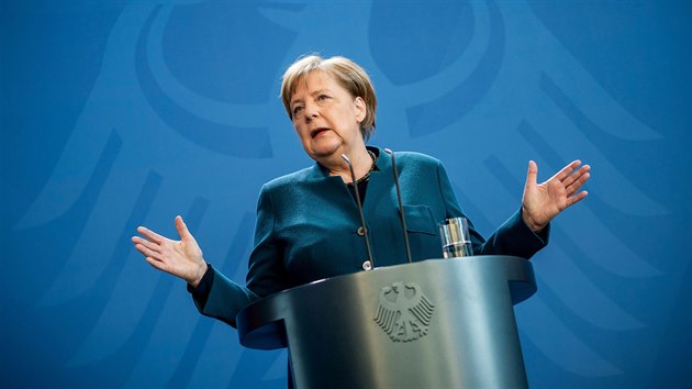 Nmeck kanclka Angela Merkelov (22. bezna 2020)