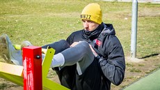 Volejbalista budějovického Jihostroje Filip Křesťan chodí cvičit na workoutové... Volejbalista budějovického Jihostroje Filip Křesťan chodí cvičit na workoutové...
