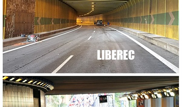 Libereck tunel a tunel, kde se jezd velk cena Formule 1, v Monaku.