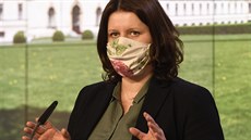 Ministryně práce a sociálních věcí Jana Maláčová (ČSSD) vystoupila na tiskové... Ministryně práce a sociálních věcí Jana Maláčová (ČSSD) vystoupila na tiskové...