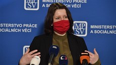 Ministryně práce a sociálních věcí Jana Maláčová vystoupila v Praze na tiskové... Ministryně práce a sociálních věcí Jana Maláčová vystoupila v Praze na tiskové...