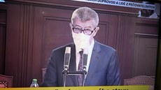 Premiér Andrej Babiš hovoří na jednání Sněmovny o prodloužení nouzového stavu.... Premiér Andrej Babiš hovoří na jednání Sněmovny o prodloužení nouzového stavu....