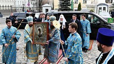 Patriarcha ruské pravoslavné církve Kirill v pátek objídl ruskou metropoli s...