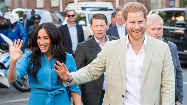 Princ Harry a jeho manelka Meghan Markle (Londn, 31. bezna 2019)