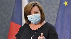 Ministryně financí Alena Schillerová na tiskové konferenci po jednání vlády k... Ministryně financí Alena Schillerová na tiskové konferenci po jednání vlády k...