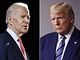 Bývalý viceprezident Spojených stát Joe Biden a americký prezident Donald Trump