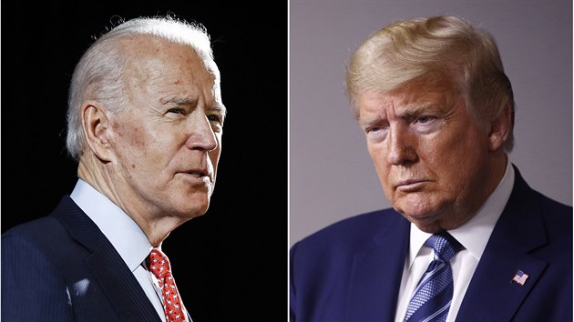 Bývalý viceprezident Spojených stát Joe Biden a americký prezident Donald Trump