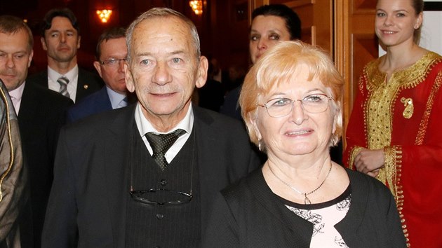 Věra Kuberová s manželem Jaroslavem (3. prosince 2019)