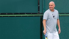 LONI V INDIAN WELLS. Andre Agassi jako trenér Bulhara Dimitrova. LONI V INDIAN WELLS. Andre Agassi jako trenér Bulhara Dimitrova.