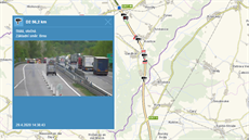 Nehoda na D2, nákladní auto smetlo vůz údržby Nehoda na D2, nákladní auto smetlo vůz údržby