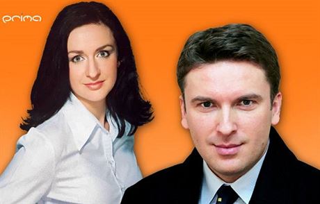 Moderátoi zpráv televize Prima - Terezie Kaparovská a Petr Tichý (2006)