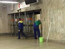 Metro Háje dezinfikované. Metro Háje dezinfikované.