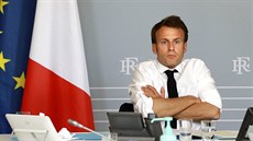 Francouzský prezident Emmanuel Macron na snímku z 6. května 2020 Francouzský prezident Emmanuel Macron na snímku z 6. května 2020