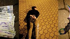 Odcizená hotovost, spoutaný jeden z mladíků a zabavený boxer s nožem. Odcizená hotovost, spoutaný jeden z mladíků a zabavený boxer s nožem.