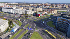 Frekventovaná křižovatka U Jána v Plzni, která je v blízkosti turisty... Frekventovaná křižovatka U Jána v Plzni, která je v blízkosti turisty...