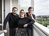 Zleva Milan Bureš, Ema Goričanová a Láďa Bašta