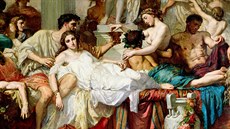 Obraz Římané v době úpadku od Thomase Coutura visí v pařížském Muzeu Orsay . Obraz Římané v době úpadku od Thomase Coutura visí v pařížském Muzeu Orsay .