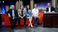 Roman Prymula, Marek Lambora, Eva Bureová a Jakub Ondra v Show Jana Krause...