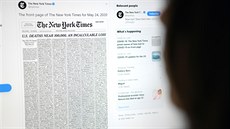 Nedělní vydání listu The New York Times mělo na titulní straně jména téměř... Nedělní vydání listu The New York Times mělo na titulní straně jména téměř...