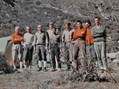 Část československé horolezecké expedice v základním táboře den před... Část československé horolezecké expedice v základním táboře den před...