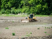 Těžká technika začala u Březolup odbahňovat rybník Hluboček. Těžká technika začala u Březolup odbahňovat rybník Hluboček.