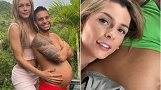 Transgender modelka bude maminkou, dítě čeká její partner. Transgender modelka bude maminkou, dítě čeká její partner.