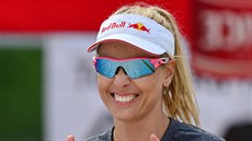 Markéta Sluková se raduje z vítězství. Markéta Sluková se raduje z vítězství.